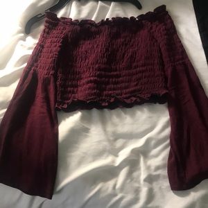 Pacsun Burgundy Crop Top
